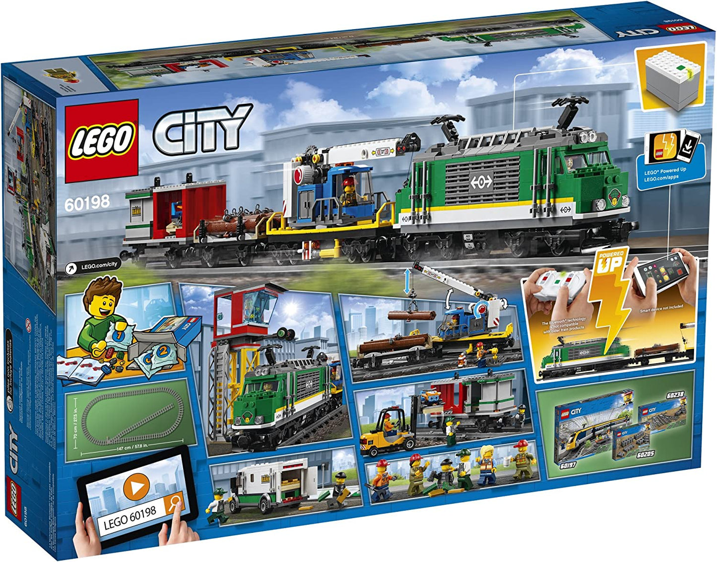 LEGO City Cargo Train Exclusive Remote Control Train Building Set, 1226 Pieces (Like New)