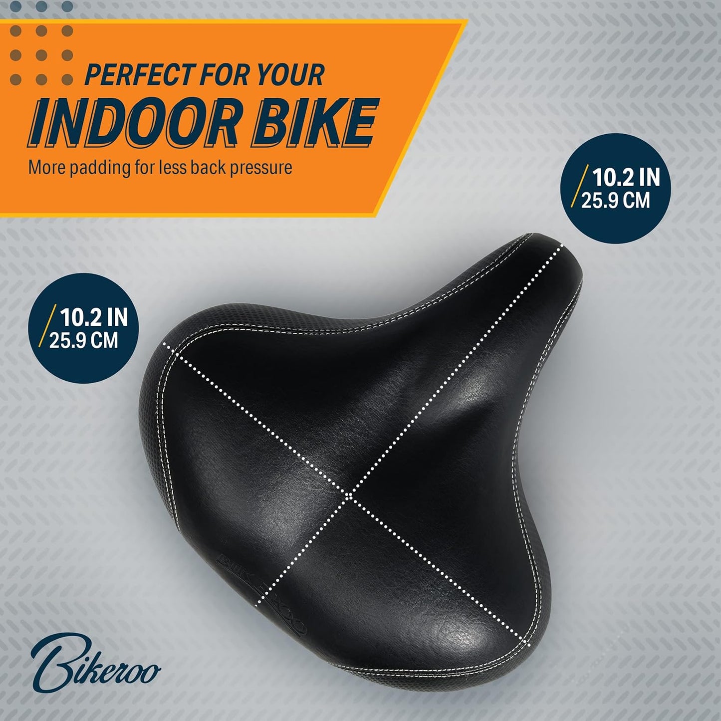 Bikeroo Extra Wide Replacement Saddle for Indoor and Outdoor Bicycles - Black (Used, No Retail Box)