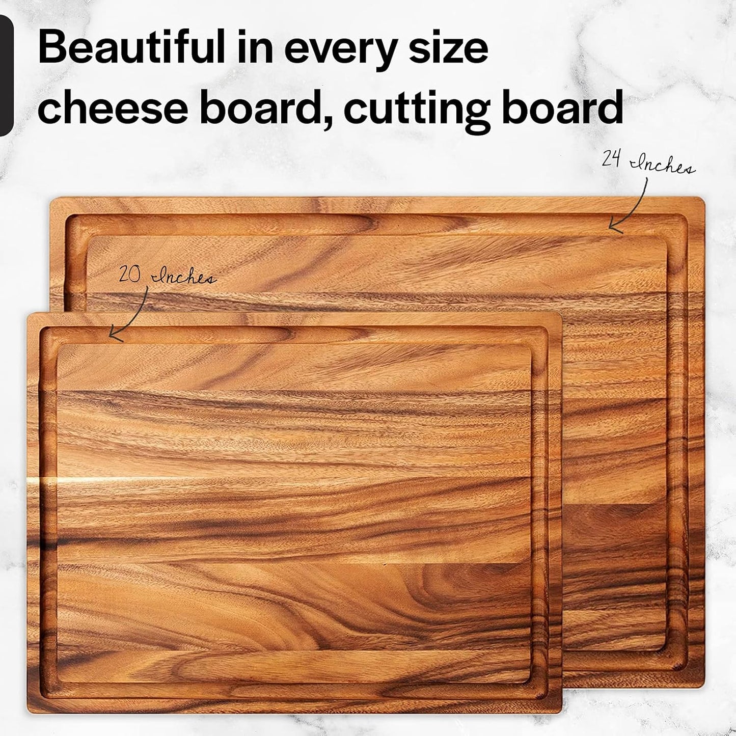 Thirteen Chefs 12" Villa Acacia Small Wood Cutting Board for Fruits & Vegetables (New)