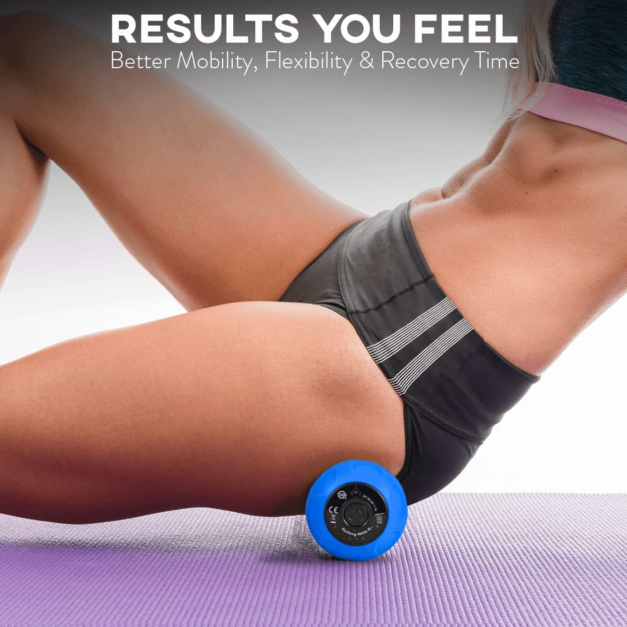 Rolling With It Vibrating Peanut Massage Ball with 4 Intensity Levels, Blue (Used)