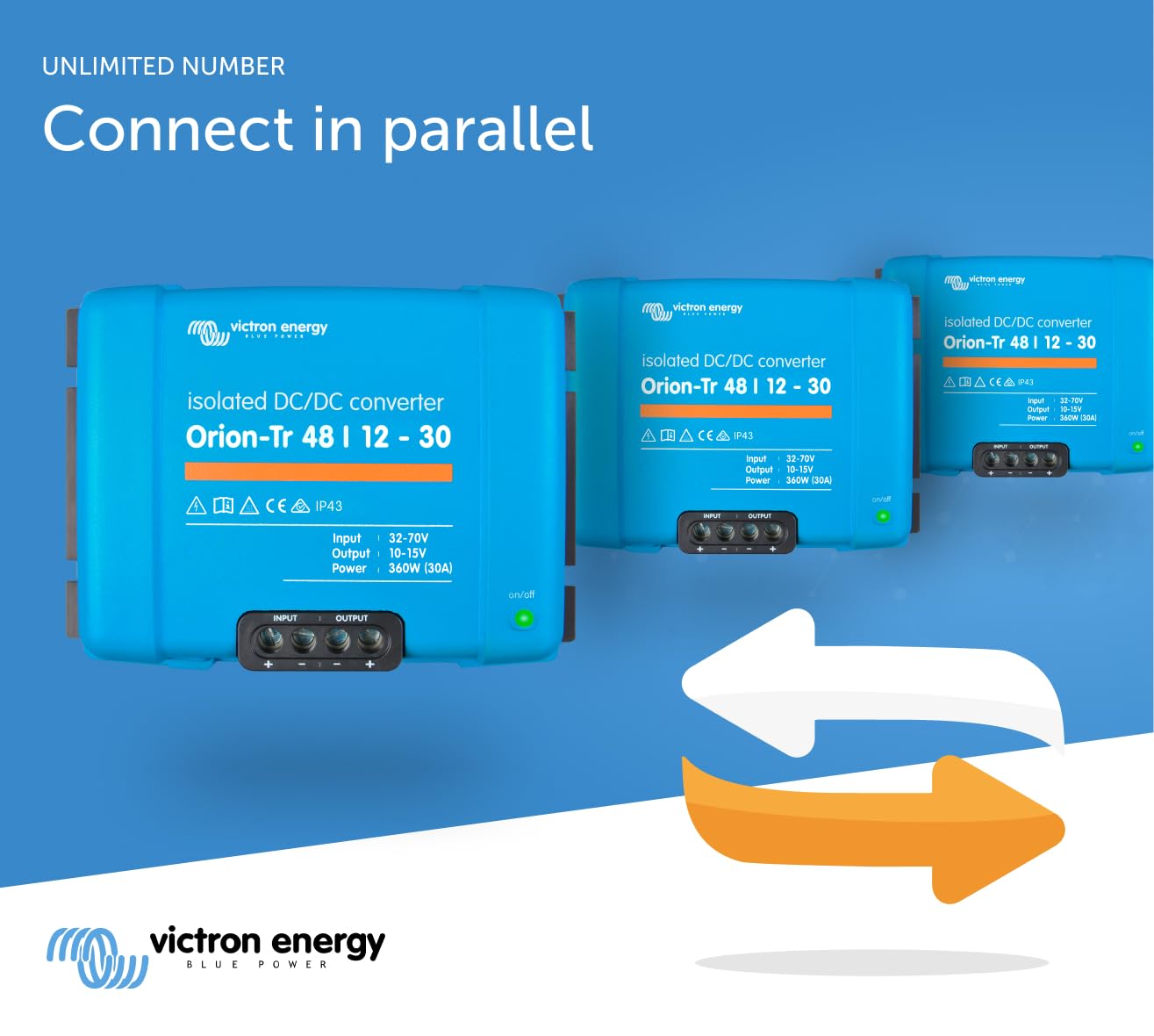 Victron Energy 48/12-Volt Orion-Tr DC to DC Converter for Dual Battery System (Like New)