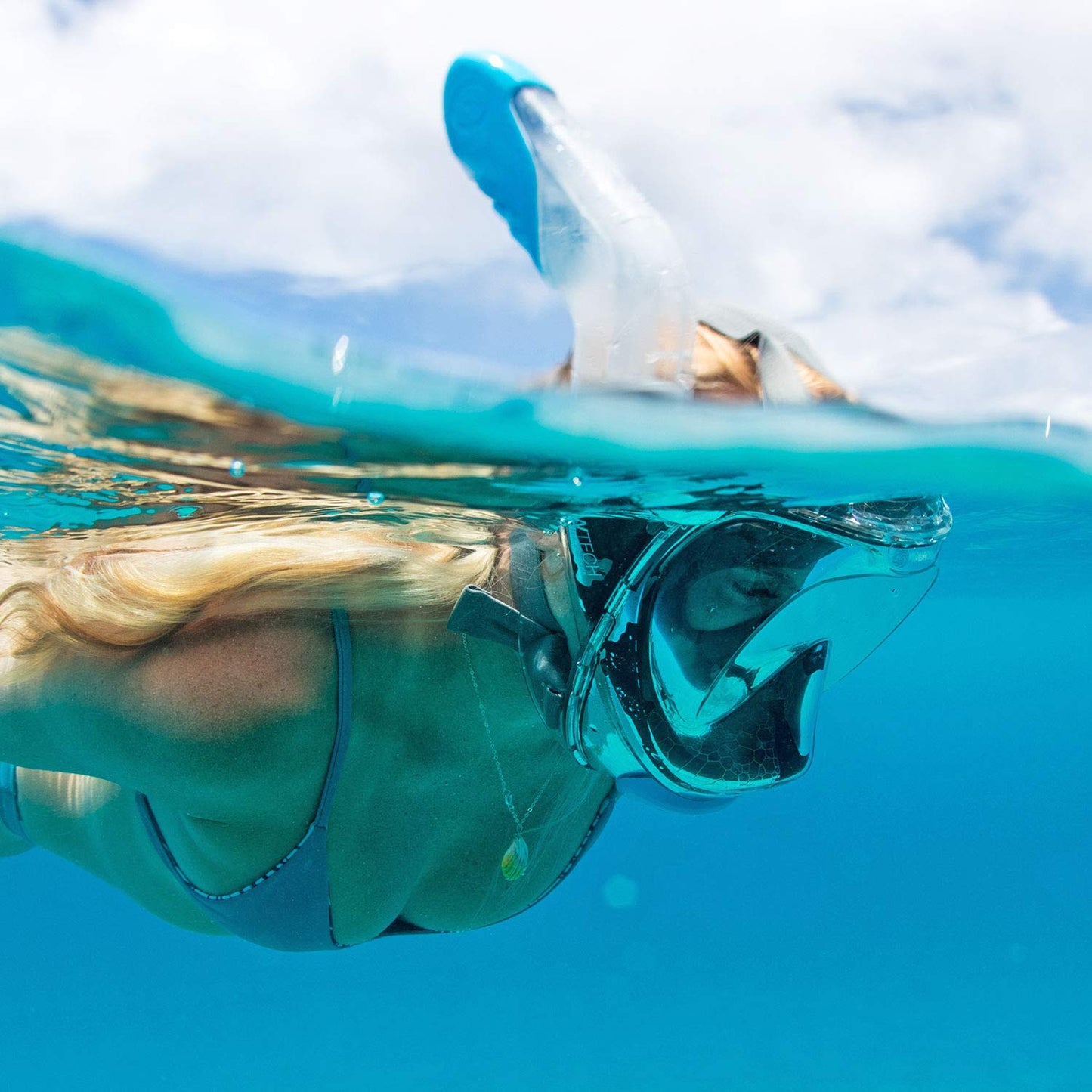 WildHorn Outfitters Seaview 180? V2 Full Face swimming Snorkel Mask,Small,Sunset (Used)