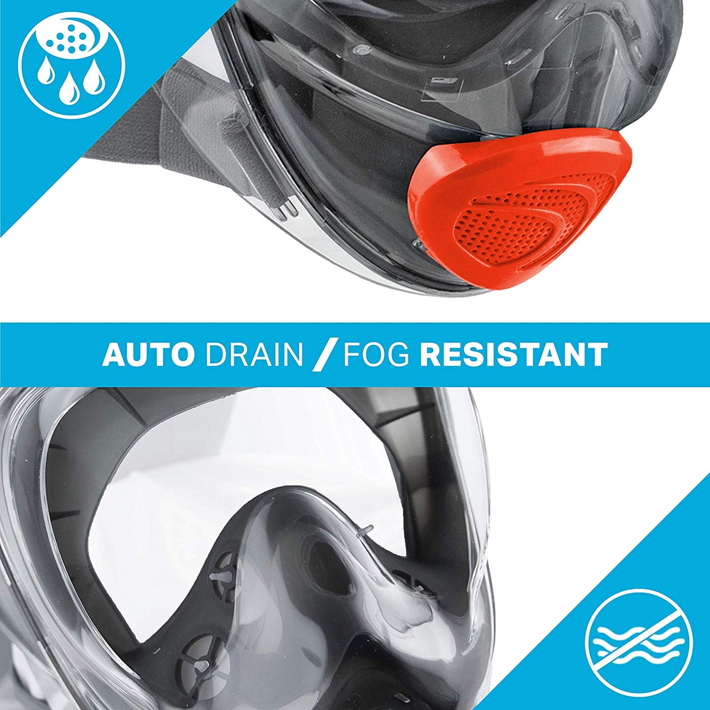 WildHorn Outfitters Seaview 180? V2 Full Face swimming Snorkel Mask,Small,Sunset (Used)