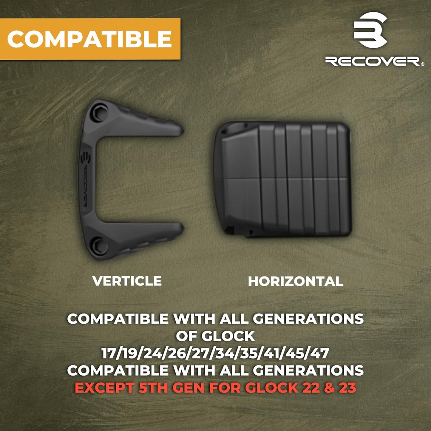 Recover Tactical Slide Rack Assist Compatible with Most Glock Models - Black (Like New)