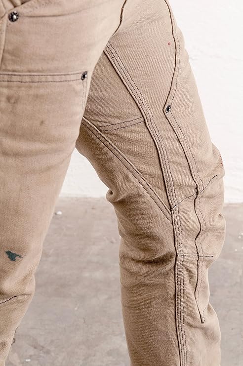 Dovetail Workwear Britt Utility Women's Cargo Pant, Natural Canvas, 8 Extra Long (Like New)