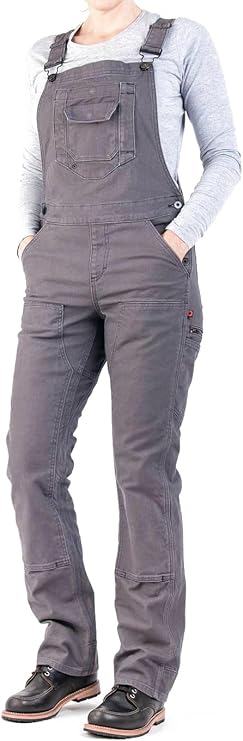 Dovetail Workwear Freshley Overalls for Women, Indigo Stripe Denim, 6 Extra Long (Like New, No Retail Box)