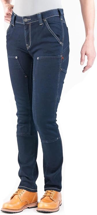 Dovetail Workwear Maven Slim Cargo Pants for Women, Stretch Indigo Denim - 18 XL (Like New)
