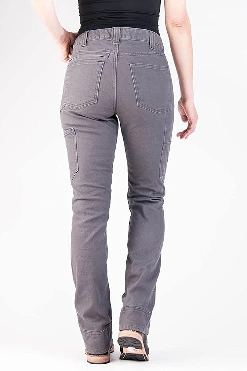 Dovetail Workwear Britt Utility Cargo Pants for Women, Grey Canvas - 12 Short (Like New, No Retail Box)
