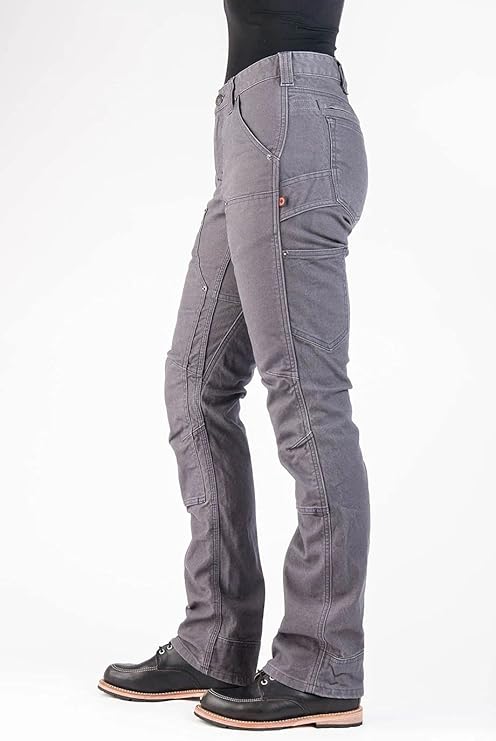 Dovetail Workwear Britt Utility Cargo Pants for Women, Grey Canvas - 12 Short (Like New, No Retail Box)