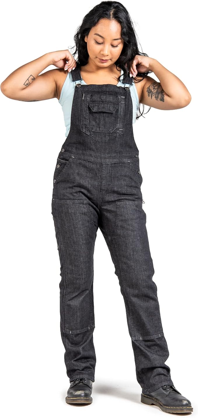 Dovetail Workwear Freshley Overalls for Women, Saddle Brown Canvas - Size 4 Long (Like New)