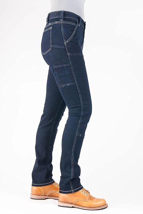Dovetail Workwear Maven Slim Cargo Pants for Women, Stretch Indigo Denim - 18 XL (Like New)