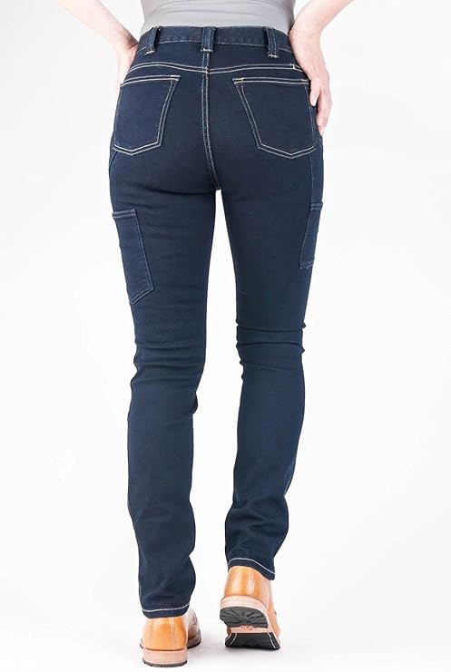 Dovetail Workwear Maven Slim Cargo Pants for Women, Stretch Indigo Denim - 18 XL (Like New)