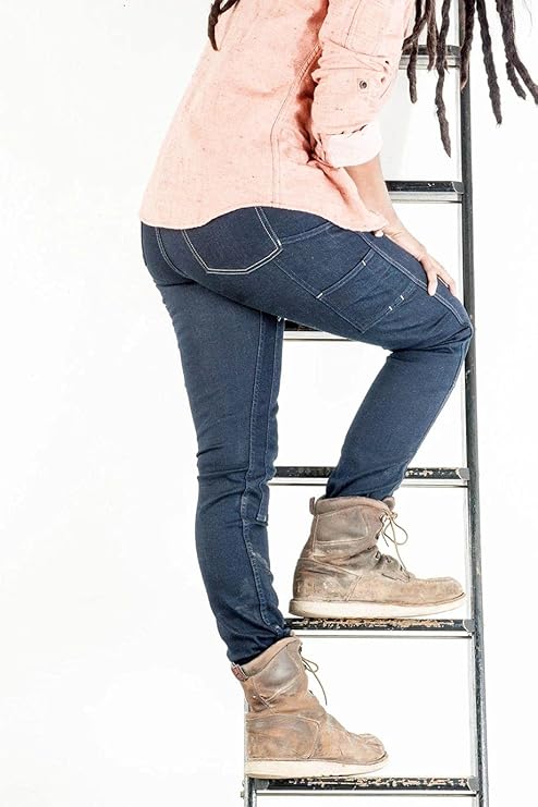 Dovetail Workwear Maven Slim Cargo Pants for Women, Stretch Indigo Denim - 18 XL (Like New)