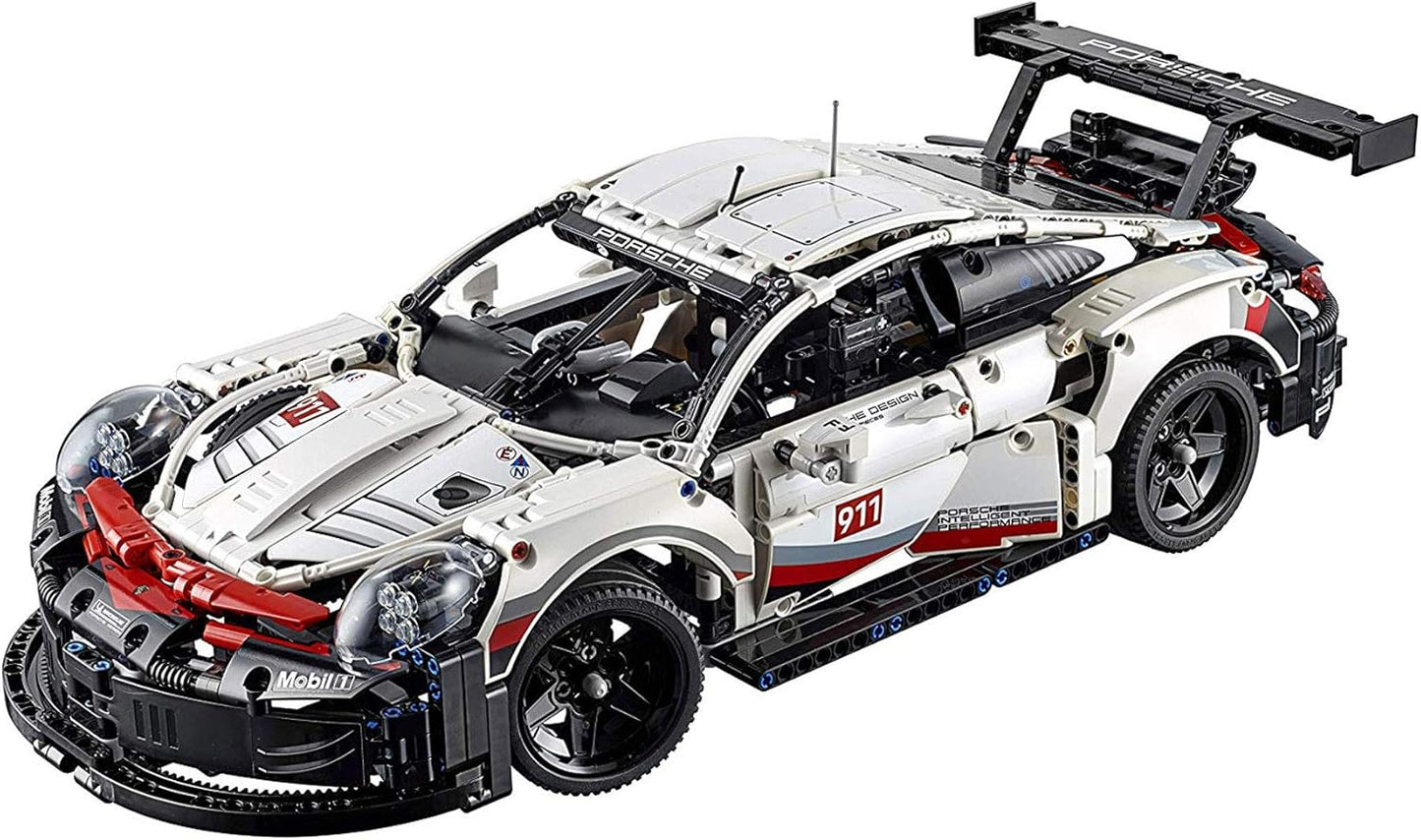LEGO Technic Porsche 911 RSR Race Car Model Building Kit for Kids - 1580 Pieces (Like New)