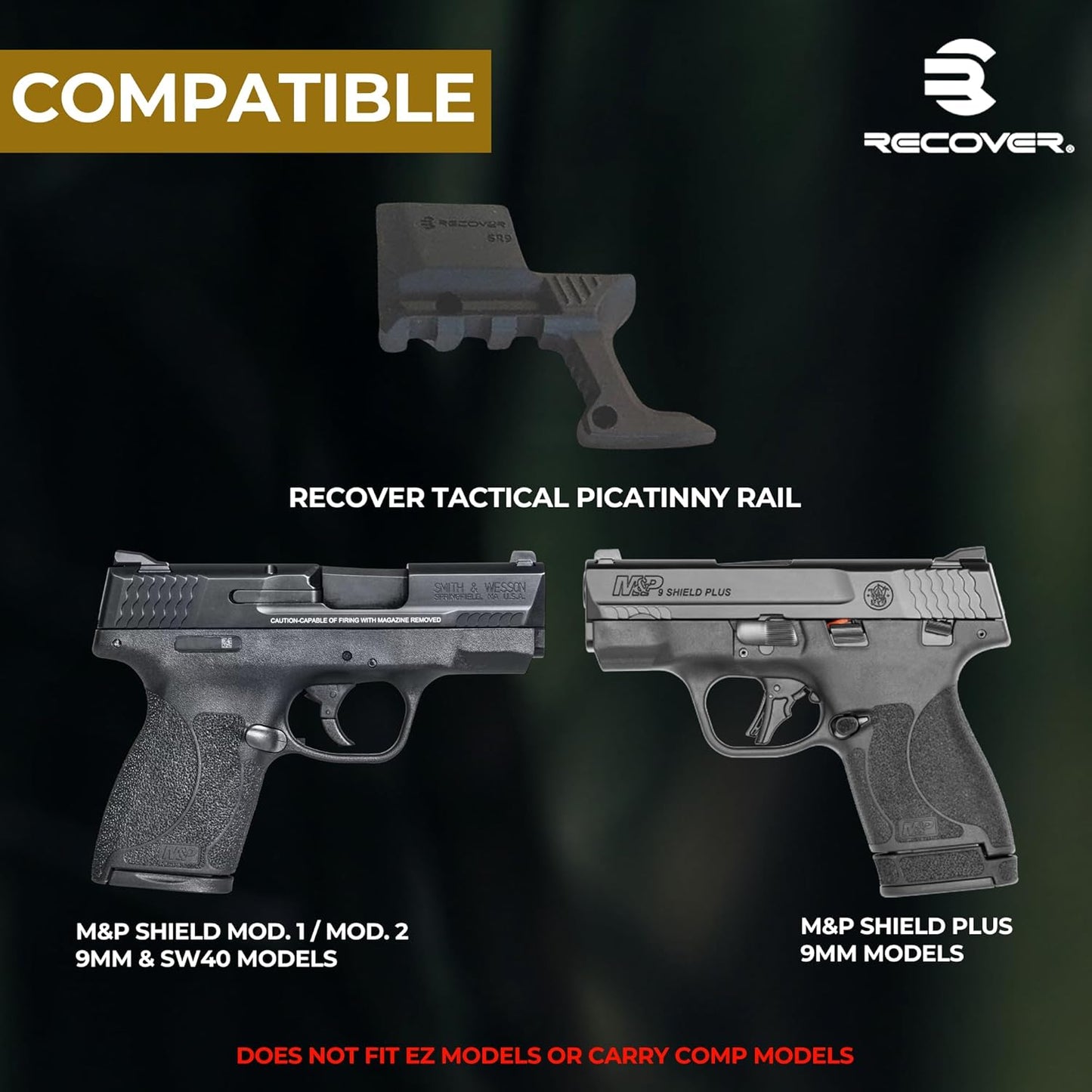 Recover Tactical GR43 Glass Reinforced Nylon Picatinny Rail Adapter for Shotgun (Like New)