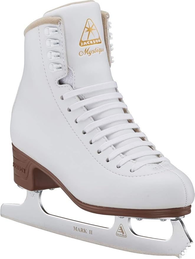 Jackson Ultima JS1490 Mystique Womens Figure Ice Skates, Adult Size 5 - White (Like New)