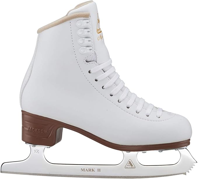 Jackson Ultima JS1490 Mystique Womens Figure Ice Skates, Adult Size 5 - White (Like New)