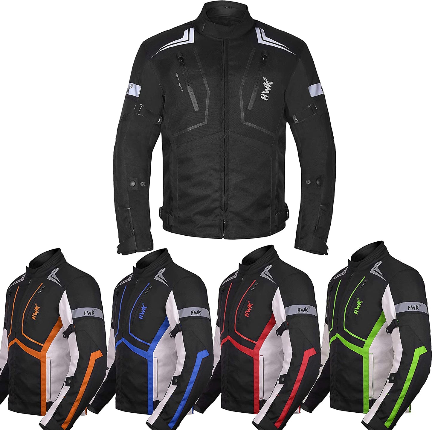 HWK Motorcycle Jacket for Men & Women Scorpion w/Cordura Fabric, S - All-black- (Used)