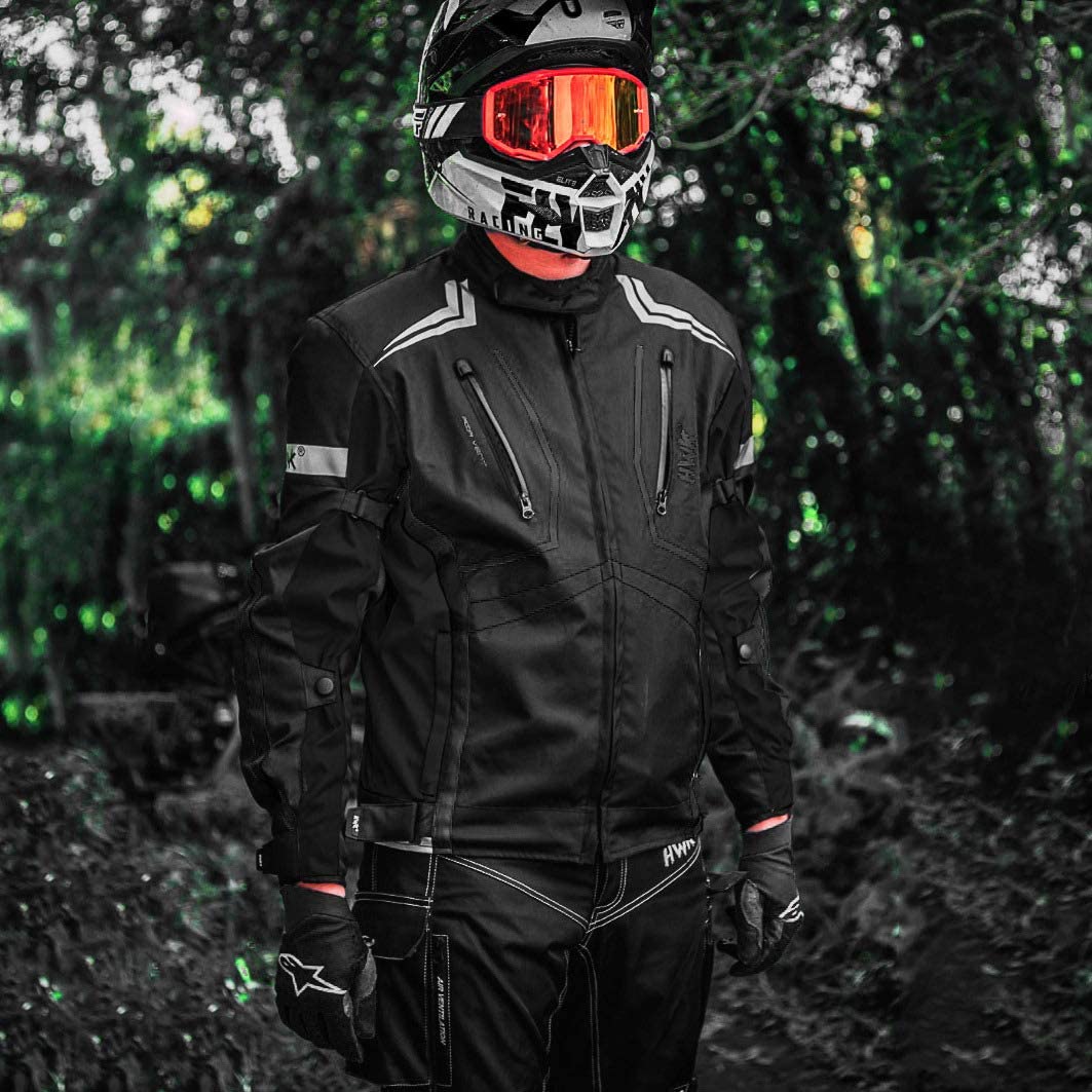 HWK Motorcycle Jacket for Men & Women Scorpion w/Cordura Fabric, S - All-black- (Used)