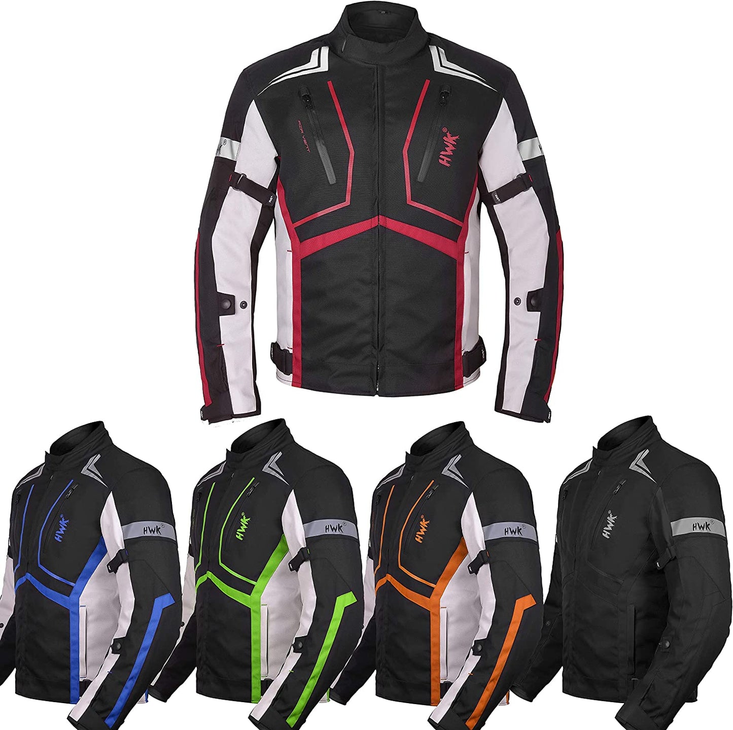 HWK Motorcycle Jacket for Men & Women Scorpion w/Cordura Fabric, S - All-black- (Used)