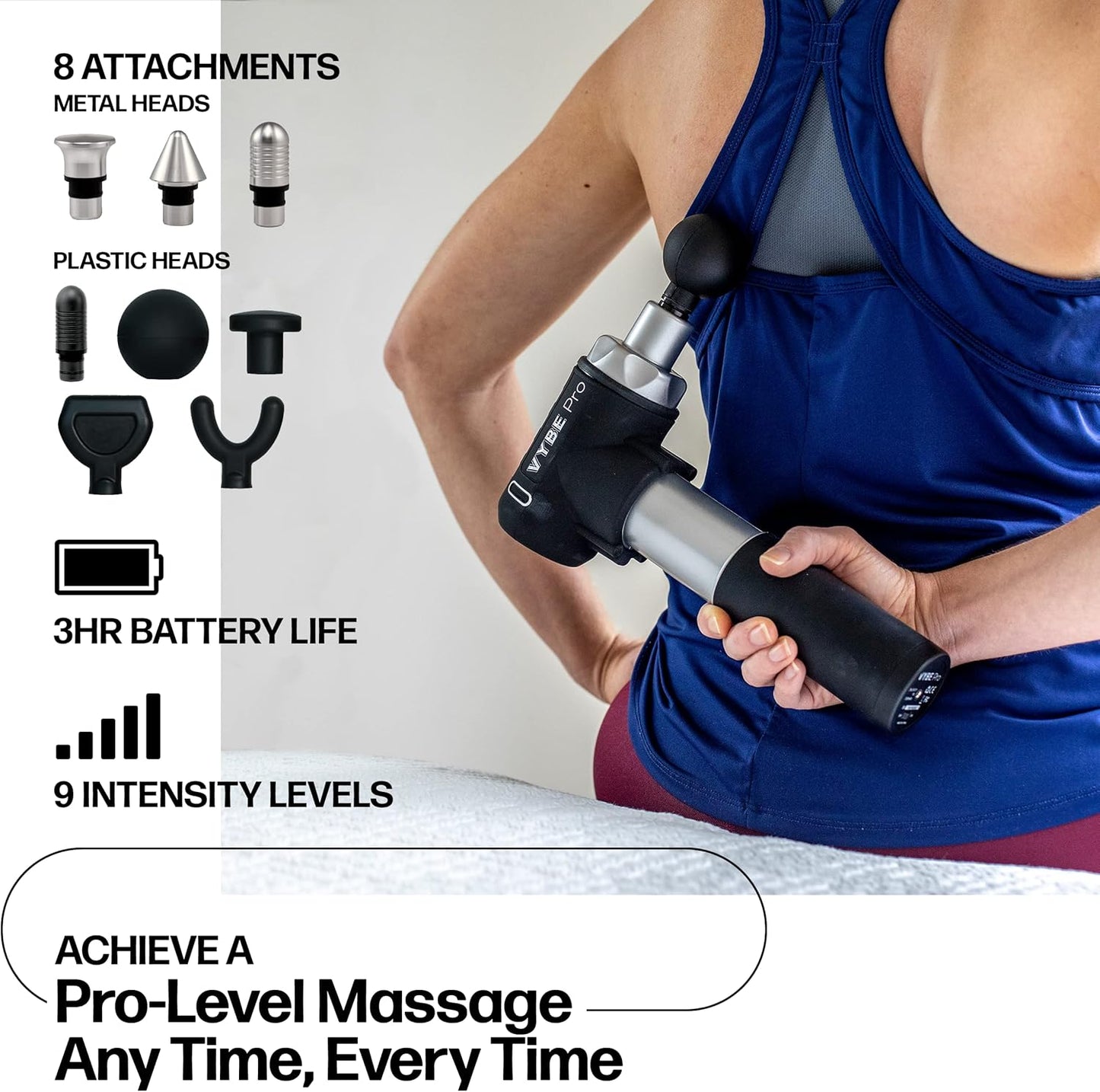 Exerscribe Vybe Pro Muscle Massage Gun for Athletes for Body,Back,Shoulder Pain- (New)
