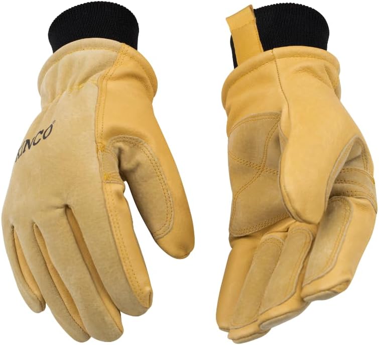 Kinco 901-M Pigskin Leather Ski Glove w/ Nikwax Waterproof Wax, Golden - Medium (Like New)