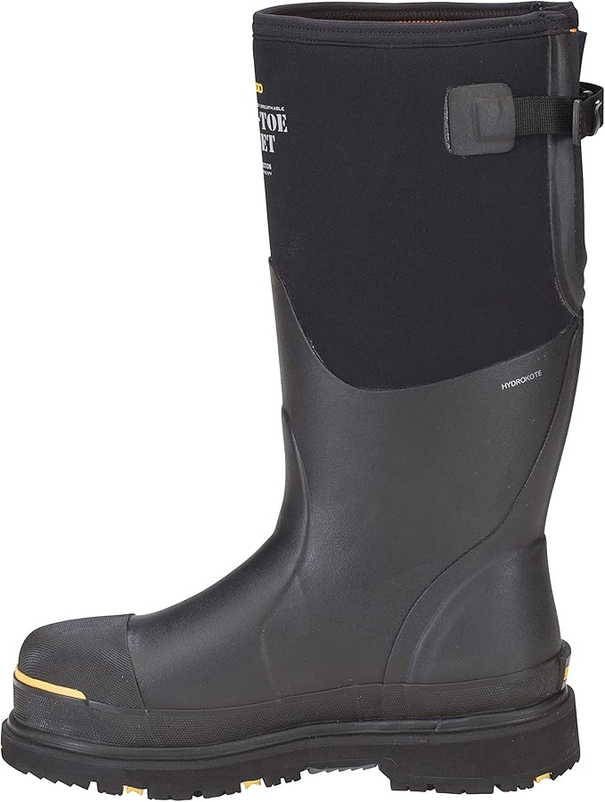 Dryshod Slip Resistant Steel-Toe Gusset Work Safety Shoes for Mens, Black - M12 (Used)