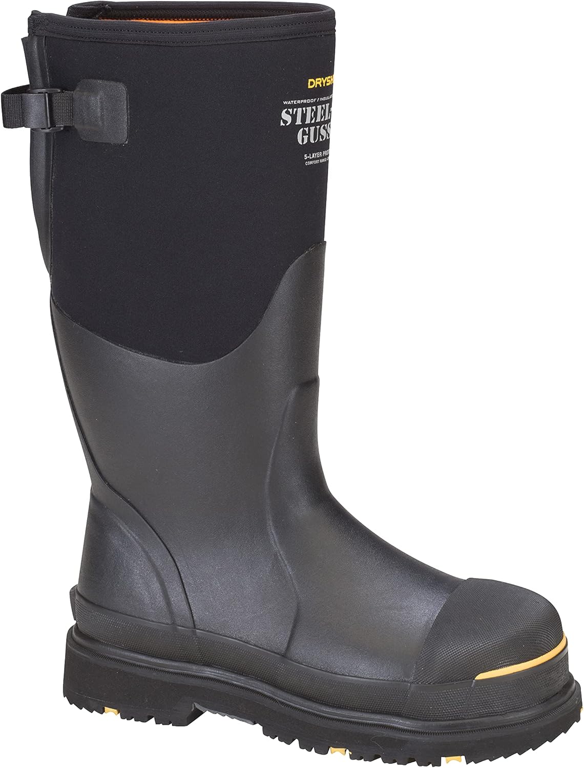 Dryshod Slip Resistant Steel-Toe Gusset Work Safety Shoes for Mens, Black - M12 (Used)