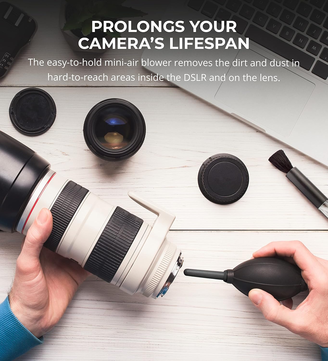 Blucoil Camera Cleaning Kit with Mini-Air Blower and Dual-Sided Lens Pen (New)