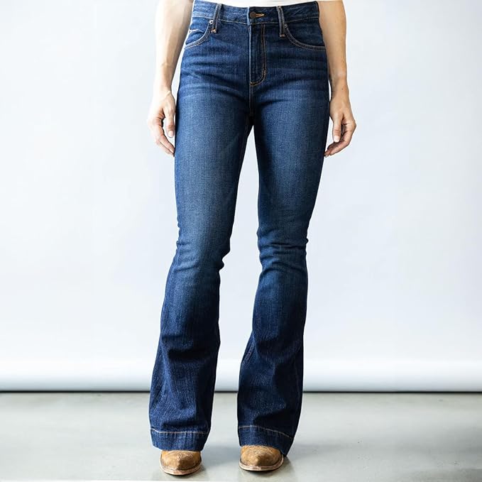 Kimes Ranch Jennifer Ultra-High Dark Wash Blue Jeans for Women, Blue - Size 4-34 (Like New)