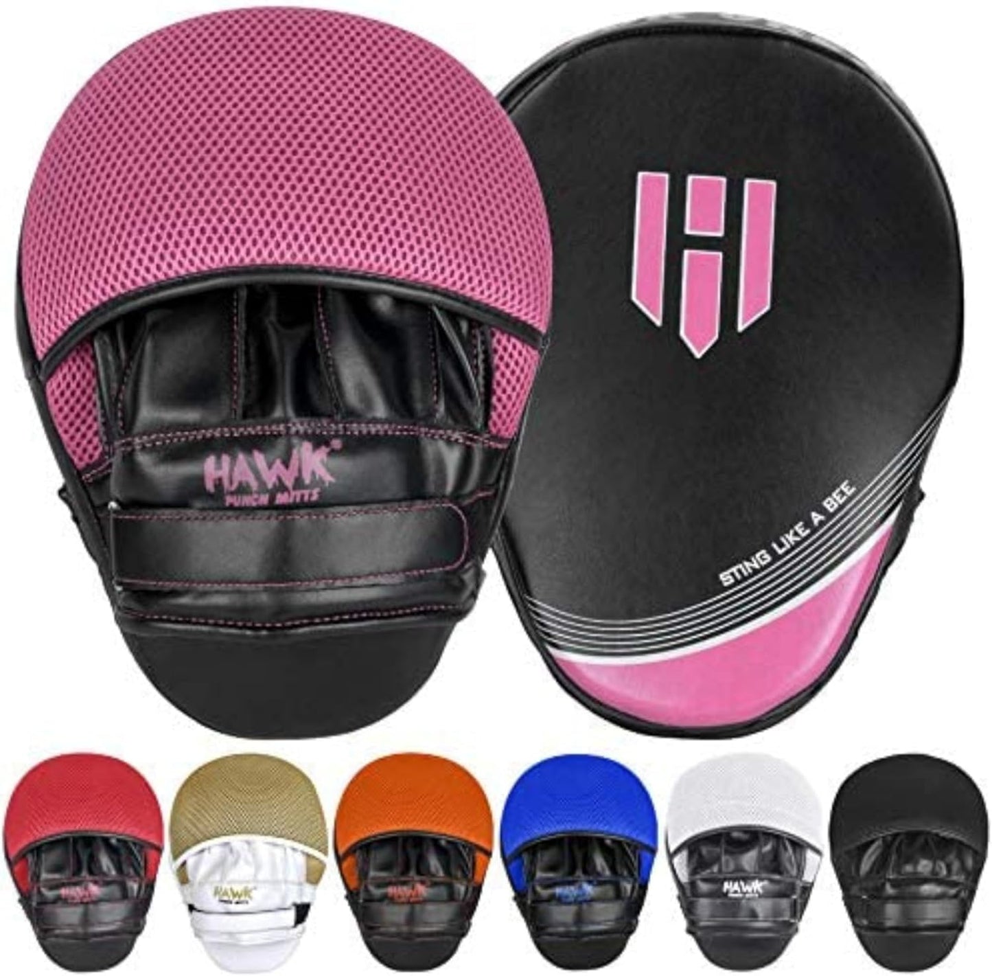 Hawk Sports Leather Punch Mitts for Martial Arts & Boxing, Karate & Kickboxing (Like New)