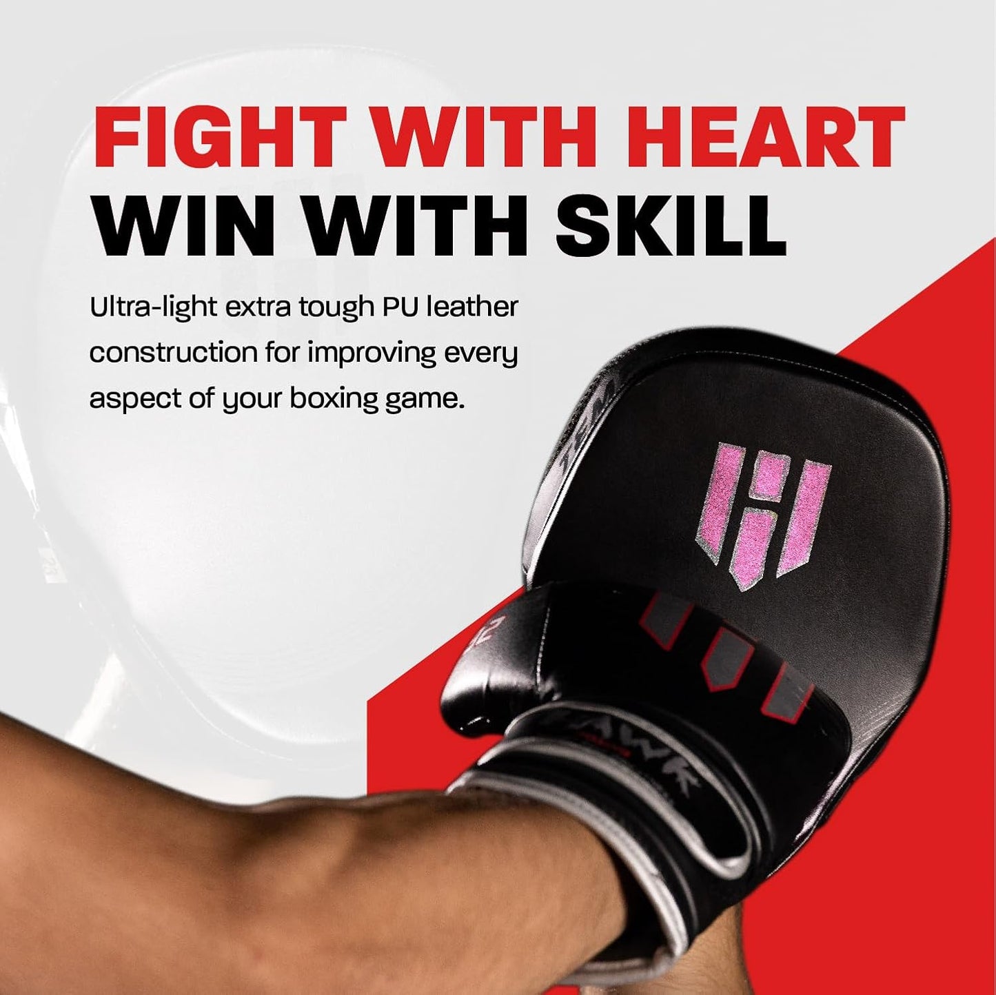 Hawk Sports Leather Punch Mitts for Martial Arts & Boxing, Karate & Kickboxing (Like New)