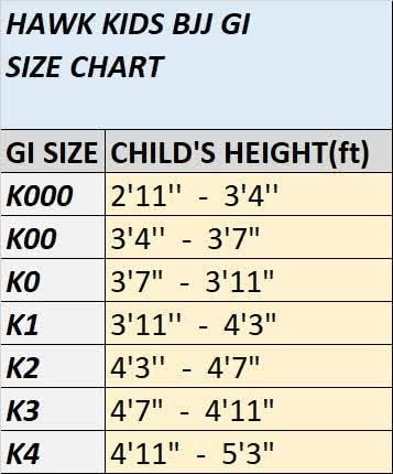 Hawk Jiu Jitsu Kids Brazilian Jiu Jitsu Gi with White Belt, K000 - Girls White (Used)