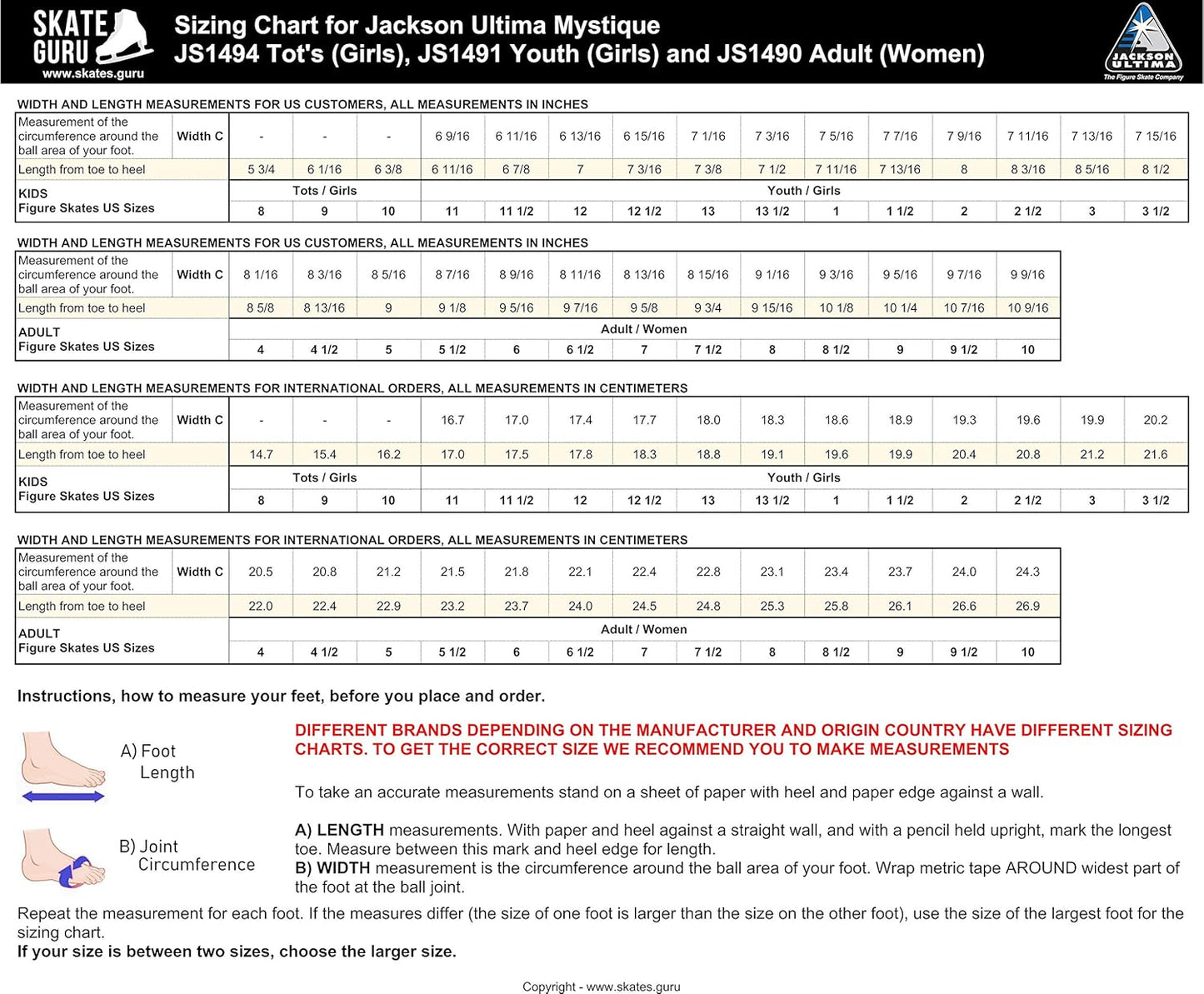 Jackson Ultima Mystique Women's Figure Ice Skates, White - Size Adult 8 (Medium) (Like New)