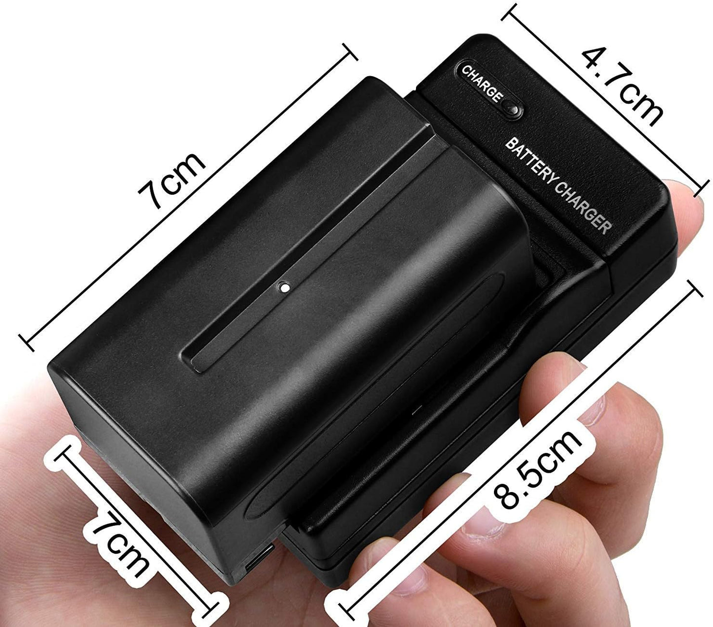 GVM Great Video Maker NP-F750 Replacement Batteries and Chargers, 2 Pack - Black (Like New)