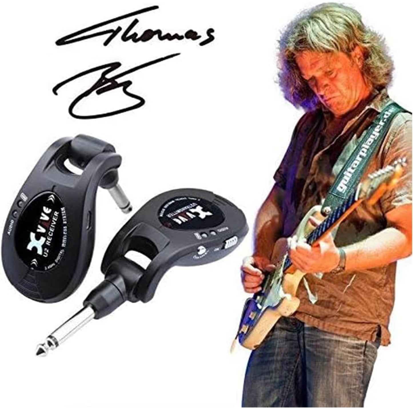 Xvive U2 Wireless Transmitter and Receiver Guitar System for PC/Speaker - Black (Like New)