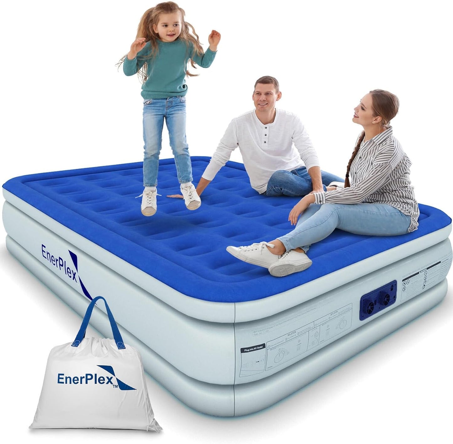 EnerPlex Premium Dual Pump Luxury Twin Size Air Mattress (Like New)