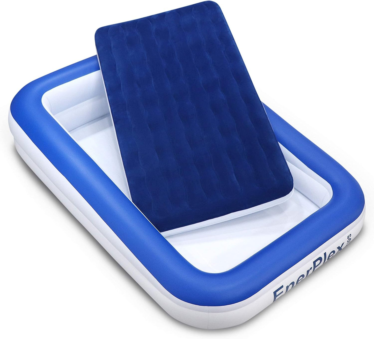 EnerPlex Kids Inflatable Portable Blow up Travel Bed with High Speed Pump (New)