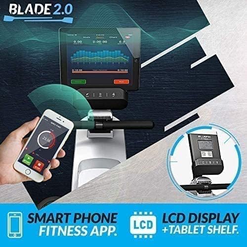 Bluefin Fitness Rower Machine w/ LCD Digital Fitness Console for Home Gym, Black (New)