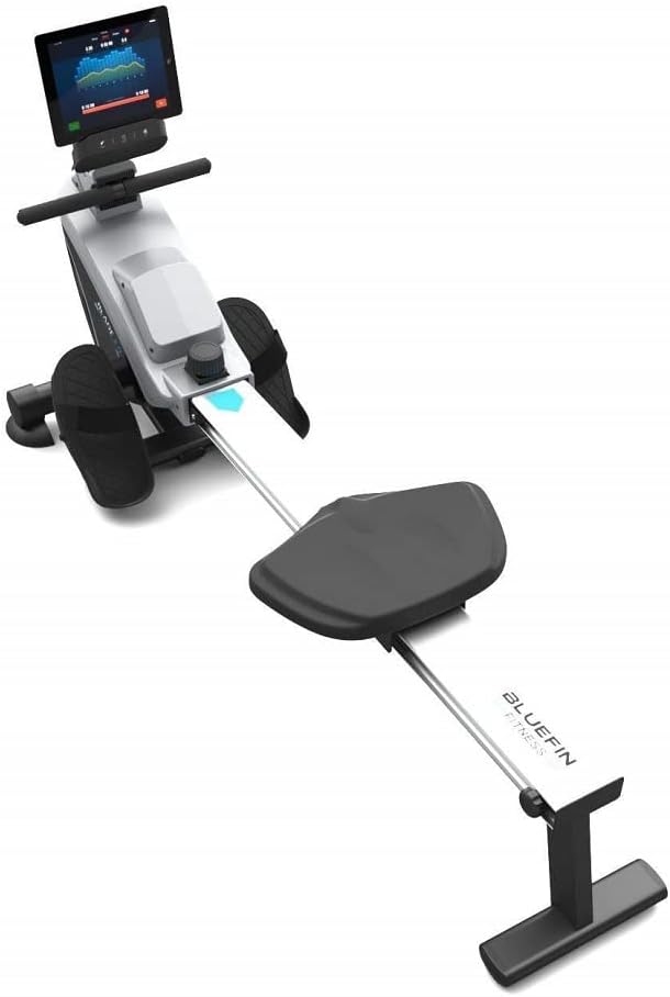 Bluefin Fitness Rower Machine w/ LCD Digital Fitness Console for Home Gym, Black (New)