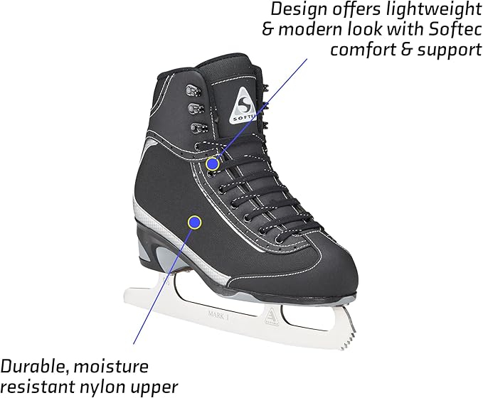 Jackson Ultima Softec Vista Figure Ice Skates for Women's/Girls, Size 7 - Black (Like New)