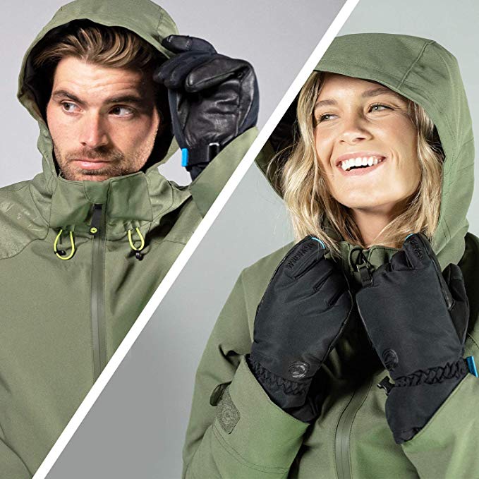 Wildhorn Tolcat Ski Unisex Waterproof Gloves, Touchscreen Compatible - Stealth (Like New)