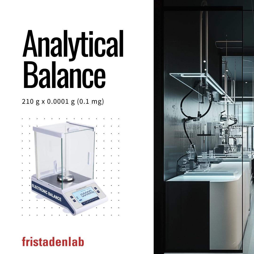 Fristaden Lab Internal Calibration Analytical Balance Scale, (0.0001 g) - Silver (Like New, No Retail Box)