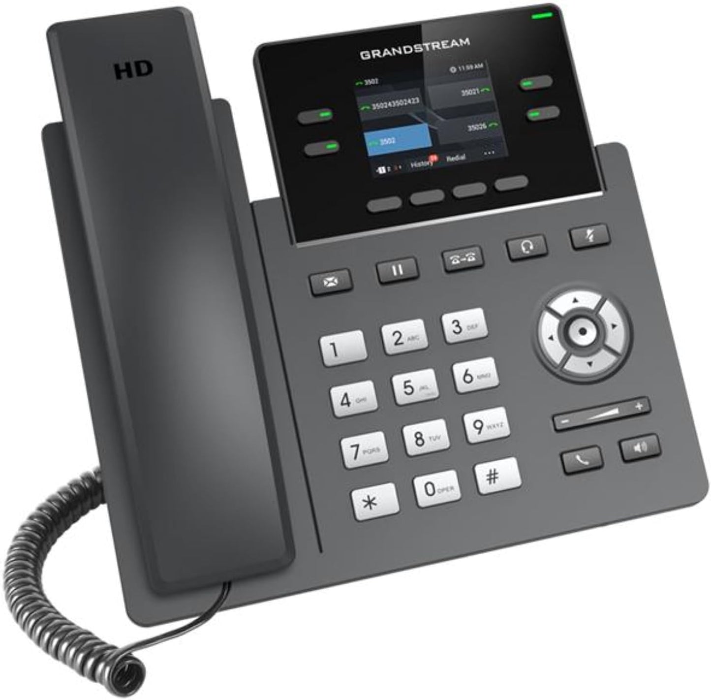 Grandstream GRP2612W IP Phone w/ 2.4" Display, 4 Lines & 4 SIP Accounts - Black (Like New, No Retail Box)