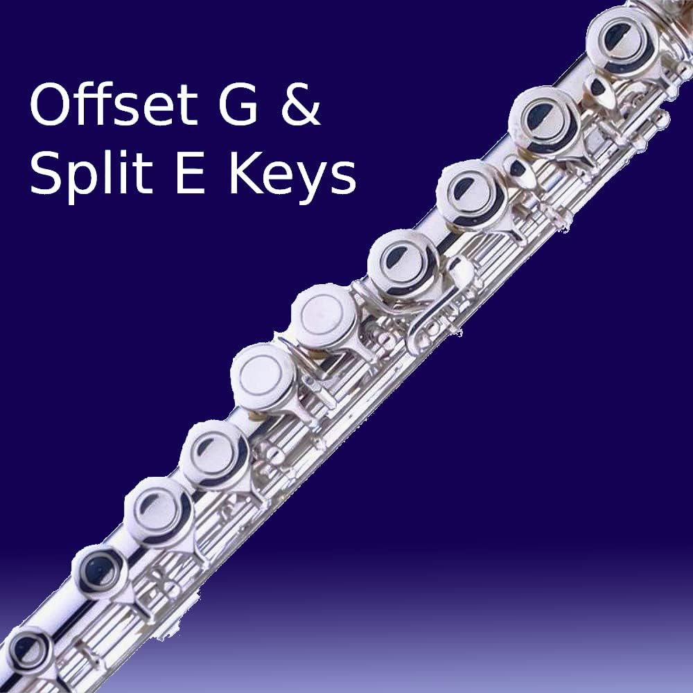 Cecilio Metal Open Hole C Flute Instrument for Beginner & Intermediate - Silver- (Like New)