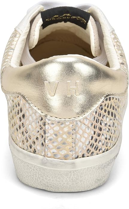 VINTAGE HAVANA Womens Metallic Slip On Casual Sneakers Shoes, Size 7, Gold Snake (Used)