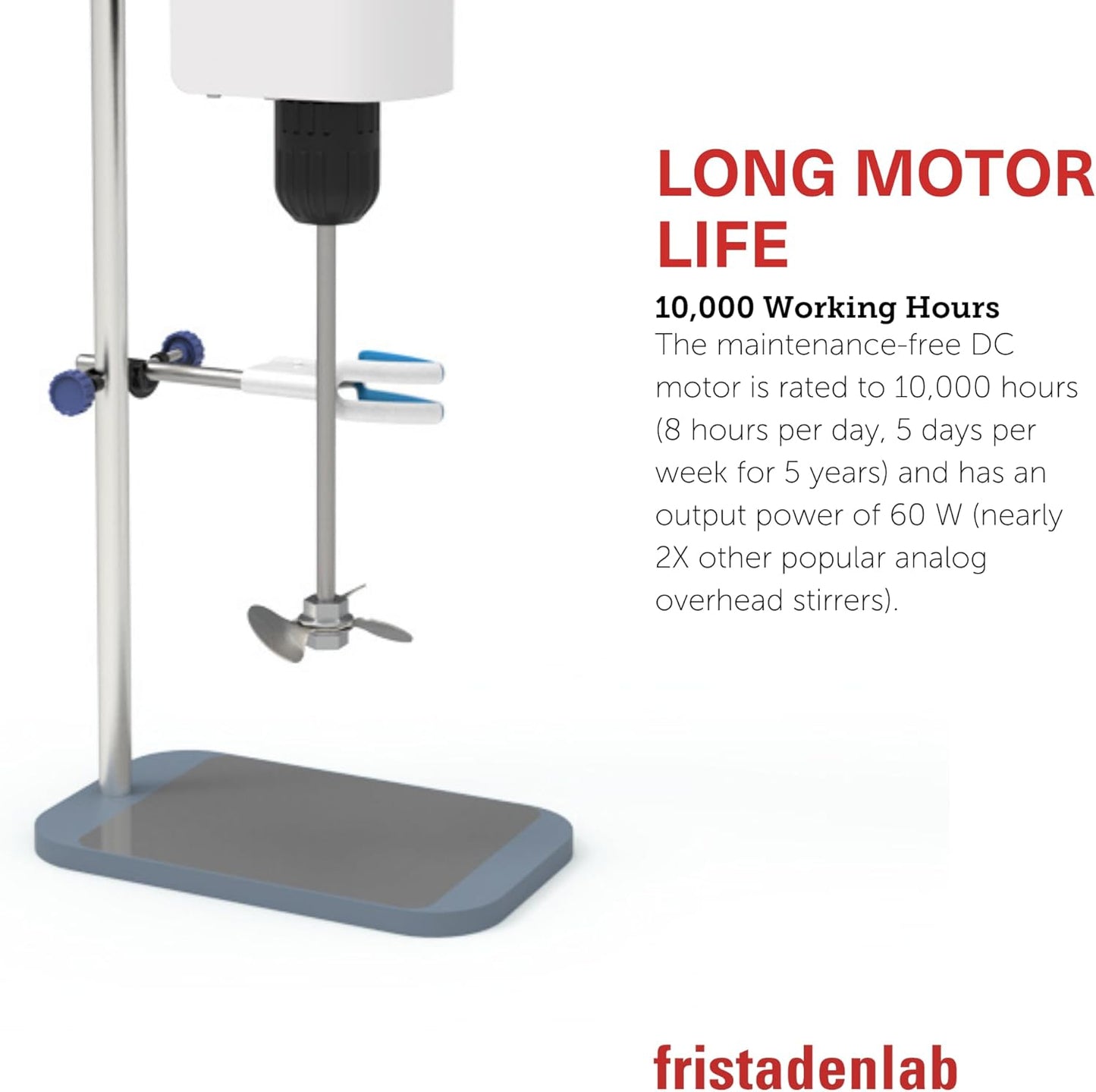 Fristaden Lab 60W Overhead Stirrer / Mixer, 10,000 mPa-s (Like New)