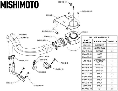Mishimoto MMBCC-F2D-11BE 6.7L Baffled Oil Catch Can for Ford Powerstroke 2011-16 (Like New)