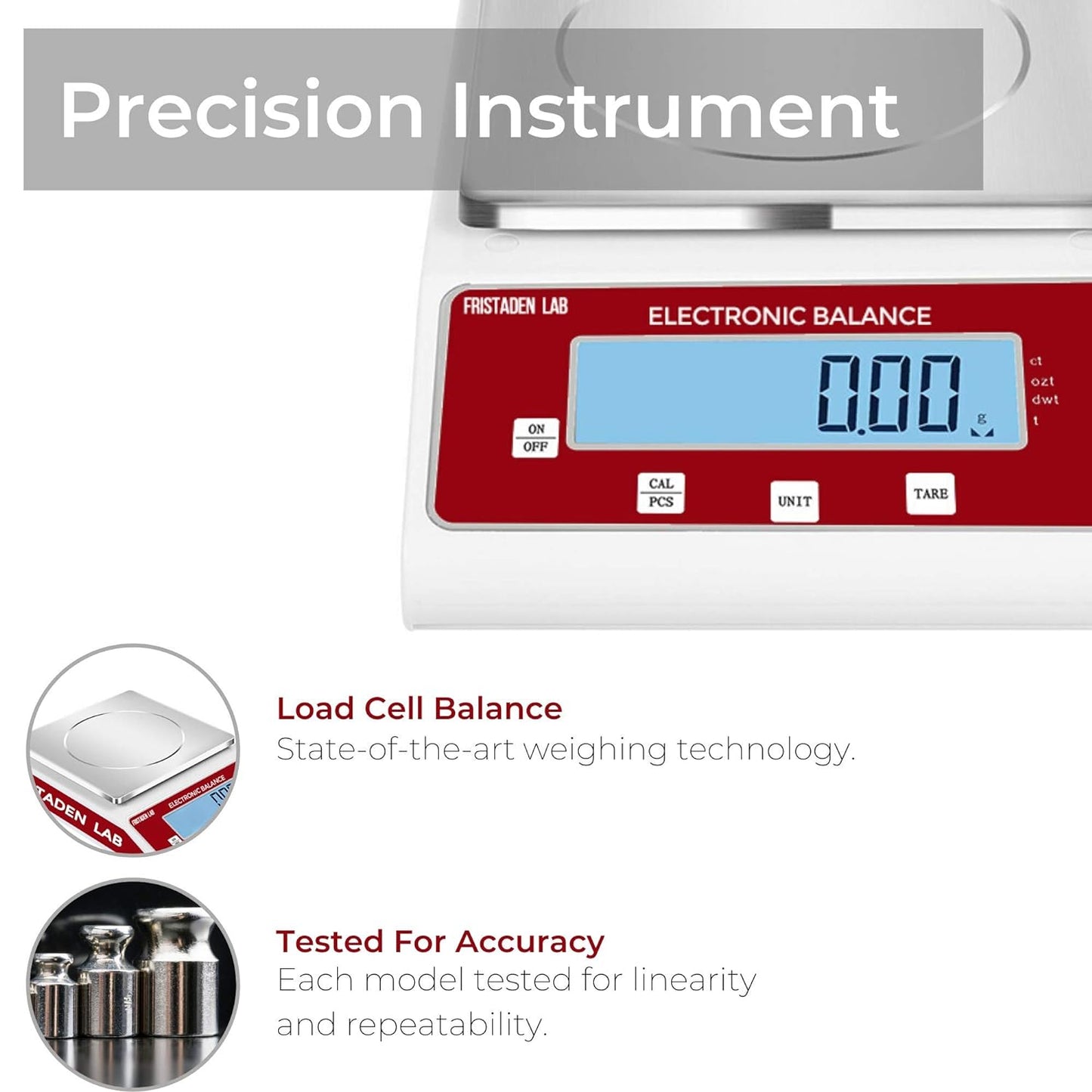 Fristaden Lab Gram Scale, Precision Analytical Balance 2000g x 0.01g RS232 (Like New)