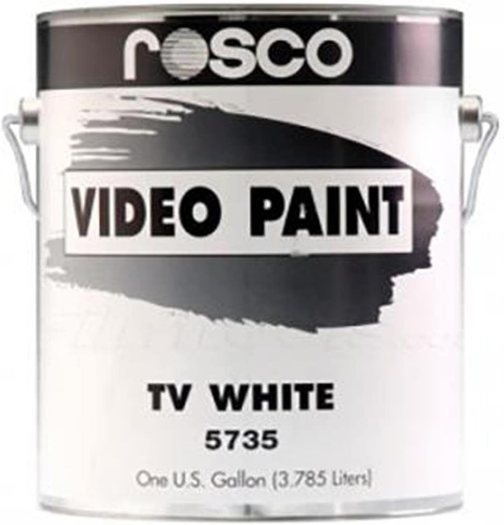 Rosco 5735 TV Paint 1 Gallon (3.79L) Matte Acrylic Vinyl White Scenic Wall Stage (Like New)
